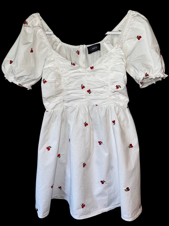Cider Dresses & Skirts - CIDER CHERRY EMBROIDERED COTTON DRESS
